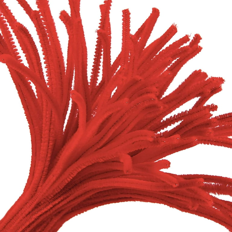 Red Chenille Pipe Cleaners - 25pk (300mm) : : Home & Kitchen