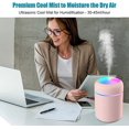 thumbnail image 2 of Mini humidificador: unidad humidificadora premium con tanque de agua de 300 ml, funcionamiento silencioso ultrasónico, apagado automático y función de luz nocturna, 1 pieza negro, 2 of 5