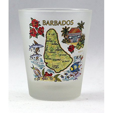 

Barbados Map Shot Glass