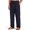 Navy, variant on DOCVIT Mens Pants Casual Pants Side Pockets Loose Fit with Elastic Waist Drawstring