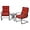 Red, variant on Outdoor Furniture 3Pcs Patio Bistro Set, Springs Motion Chairs and Bistro Round Table Set, Metal Small Patio Conversation Set with Cushions (Peacock Blue)