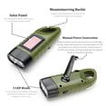 thumbnail image 4 of Lámpara Manivela Solar Dynamo Antorcha Exterior Emergencia LED Linterna (Verde, 4 of 5