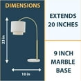 thumbnail image 5 of AF Lighting Arched Table Lamp in Brushed Gold with Fabric Shade, 5 of 5