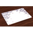 thumbnail image 1 of Ambesonne Leaves Place Mats Set of 4, Autumn Foliage Design, Standard Size, Rose Violet, 1 of 4