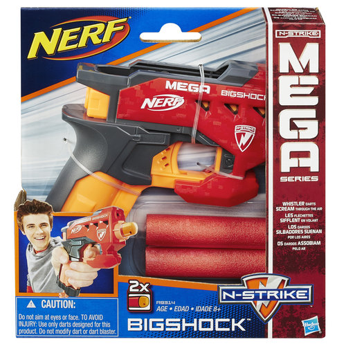 Nerf N-Strike Mega BigShock Blaster, Includes 2 Official Nerf Mega Whistler Darts - image 2 of 4