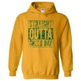 thumbnail image 2 of Straight Outta Green Bay - Wisconsin Football Hometown Pride Hoodie - X-Large - Gold, 2 of 6