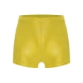 thumbnail image 2 of TiaoBug Kids Girls Dance Shorts Shiny Metallic Boyshorts Tumbling Gymnastics Active Sports Wear Yellow 8, 2 of 4