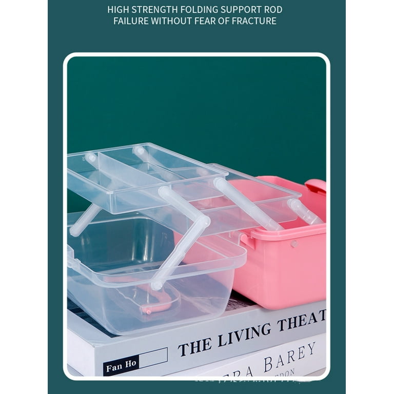 Box Portaoggetti PLAYBOX Thermobaby Medium 26L, Rosa Opaco, Con Ruote E Coperchio, Impilabile - 2