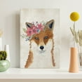 thumbnail image 3 of WFSposter Cute Safari Animal Art Print Posters Retro Fox Wall Art Animal Portrait Painting Funny Fox Wearing a Wreath Picture Decor Animal Collections for Nursery Kid's Bedroom Home Decoration 12x16", 3 of 7