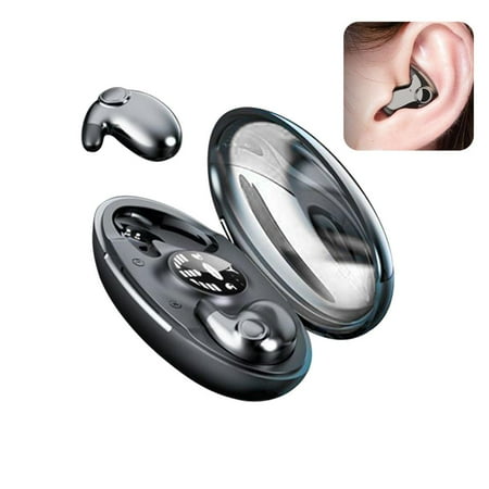 Jkapagzy Invisible Sleep Wireless Earphone IPX5 Waterproof Noise Cancelling Control U6S1