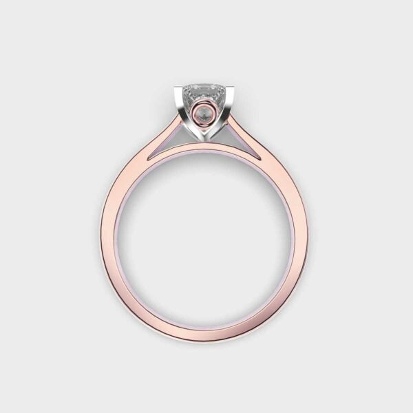 1 Ct Wonderful IGI Certified Princess Cut Lab Grown Diamond Engagement Ring 10K Rose Gold (E/VVS2) | Solitaire Diamond Ring for Women | Size 9.5 by Diamond-Capitals