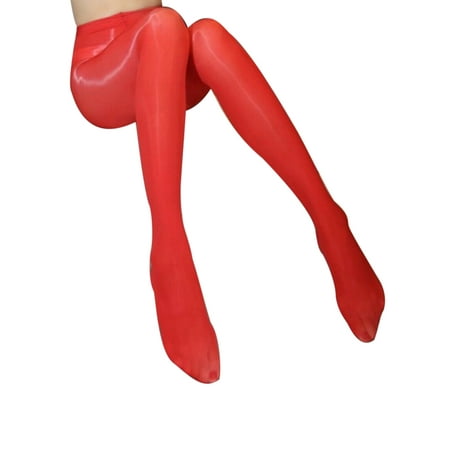 

Spring hue Women Shiny Transparent Tights Oil Glossy Sheer Ultra Thin Pantyhose