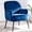 Blue, variant on Velvet Accent Chair with Metal Legs, Modern Upholstered Barrel Chair with Shell-Shaped Tufted Back, Comfy Single Sofa for Living Room Bedroom Office, Beige