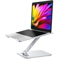 thumbnail image 1 of Support pour Ordinateur Portable pour Bureau, Support Ergonomique Réglable et Pliable pour Ordinateur avec Évent, Rehausseur d'Ordinateur Portable en Alliage d'Aluminium Compatible avec MacBook Air, Pro, Dell XPS, Samsung, ”", 1 of 7