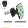 thumbnail image 2 of 4 Pcs Cabinet Handle Drawer Pulls Orange Slice and Mint Knobs with Screws Square Furniture Office Cabinet Knob Decoration, 2 of 5