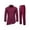 Wine@GC@, variant on CONZONE Mens Sweatsuit 2 Peice Set Casual Track Suit for Men Solid Color Long Sleeve Tops Sweatpants Cozy Fall Winter Athletic Jogging Outfits
