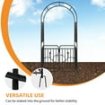 thumbnail image 6 of Uforic 85" H Metal Garden Arbor with Gate, Garden Arch for Climbing Plants Support or Wedding Decor,Black, 6 of 9