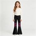 thumbnail image 2 of Glisme Teen Girls Trousers Colorblock Zip Front With Pockets Autumn Loose Fit Girls Flare Leg Pants Size 9-10 Years, 2 of 4
