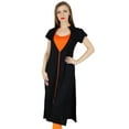 thumbnail image 5 of Bimba Women Black Kurta Kurti Trendy Regular Summer Clothing Cap Sleeve Tunic, 5 of 7
