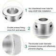 thumbnail image 4 of Uxcell Roue à Main en Alliage d'Aluminium 60mm OD 20mm Outil de Machine à Laver, Argent, 4 of 6