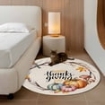 thumbnail image 2 of Small Round Rug 3Ft Washable Non-Slip, Fall Pumpkins Circle Area Rugs for Living Room Bedroom, Thanksgiving Watercolor Branch Maple Leaf Indoor Floor Mats Carpet Runner for Home Decor, 2 of 8