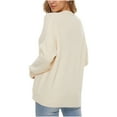 thumbnail image 4 of HuaLeiMao Women's Fall Winter Sweaters V Neck Long Sleeve Knitted Sweater Ladies Fashion Solid Color Cozy Casual Pullover Tops, 4 of 6