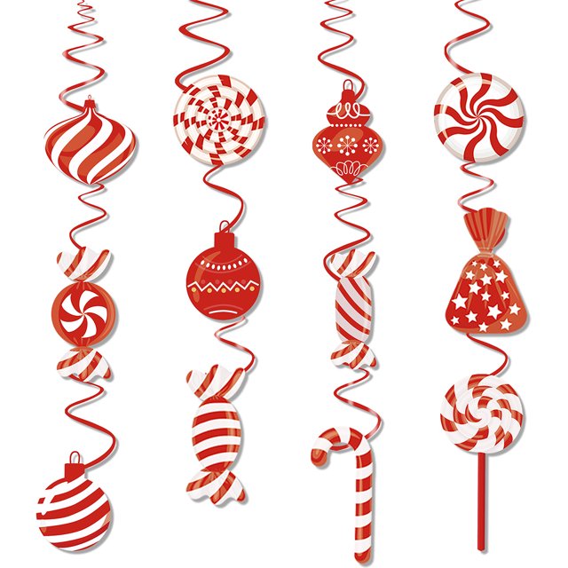 12 piezas de adornos navideños para el techo, adornos navideños, Chris