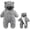 Grey, variant on Krdevn Baby Bear Romper Outfit Suit Girls Boys Thick Jumpsuit Romper Hooded Coat Winter Warm Clothes Outwear Snowsuit,Kids Clothing,3-6 Months
