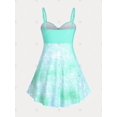 thumbnail image 3 of Tankini con Estampado de Mariposa en Talla Extra Rosegal Camisetas tallas grandes, 3 of 5