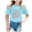 style-03 Sky Blue, variant on Kogui Shirts for Girls Preppy Shirt for Kids Girls Boys Short Sleeve T Shirt Tops Graphic Print Round Neck Short Sleeve Tee Size 11-12 (Red,11-12 Years)