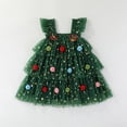 thumbnail image 2 of enyan Toddler Baby Girl Christmas Dress Star Sequin Layered Tutu Tulle Dress Girls Cake Smash Xmas Tree Dresses Green,4-5 Years, 2 of 7