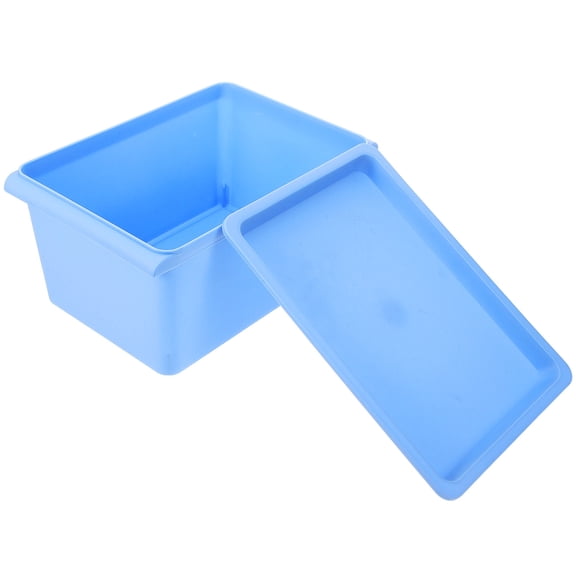 GOOHOCHY Blue Plastic Storage Containers with Lids for Small Object Storage at Home or Office PP Material Lightweight and