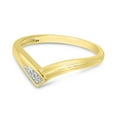 thumbnail image 3 of 14K Yellow Gold Diamond Chevron Ring, 3 of 8