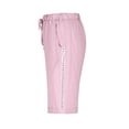 thumbnail image 6 of BXINGOHAI Women's Bermuda Long Shorts for Women with Pockets High Waisted Stretch Knee Length Shorts for Women Summer Walking Pink 2XL, 6 of 7