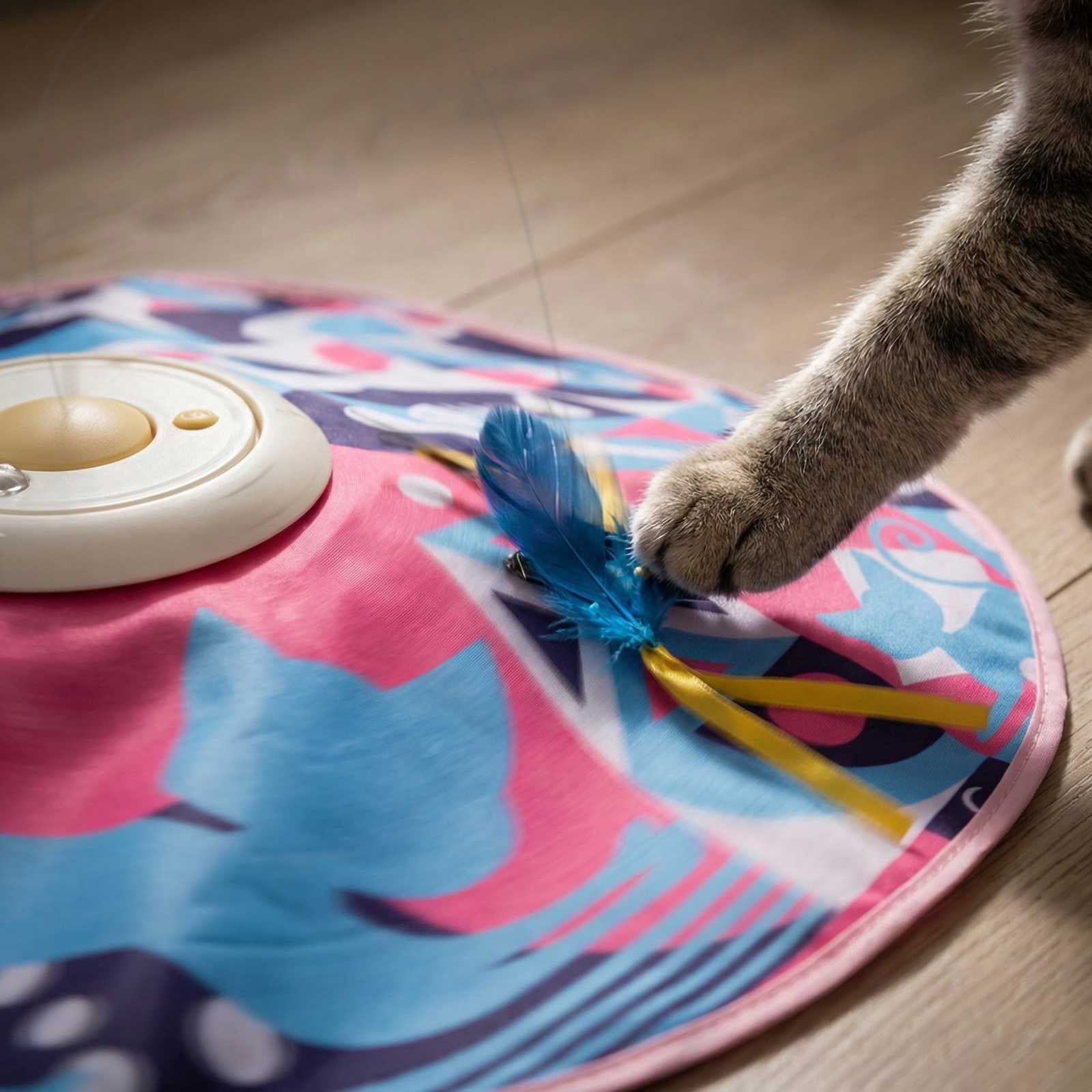 Smart Hunting Cat Toy, Automatic Electric Turntable, Interactive Hidden Cover Teasing Toy, Self-Rotating Motion Play, Electronic Indoor Exercise Tool