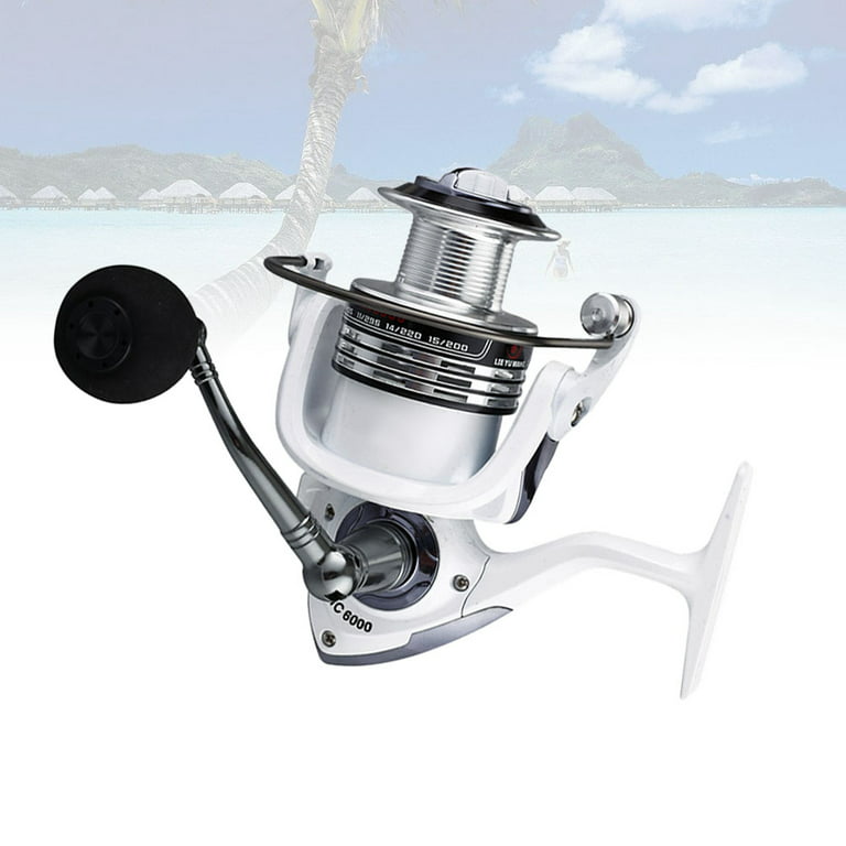 HC1000 Fishing Reel Aluminum Fishing Reel for Saltwater or Freshwater  Fishing (Pearl White) 