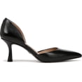 thumbnail image 5 of Sam Edelman Victoria Black Leather Slip On Pointed Toe Stiletto Heeled Pumps (Black Leather, 5), 5 of 6