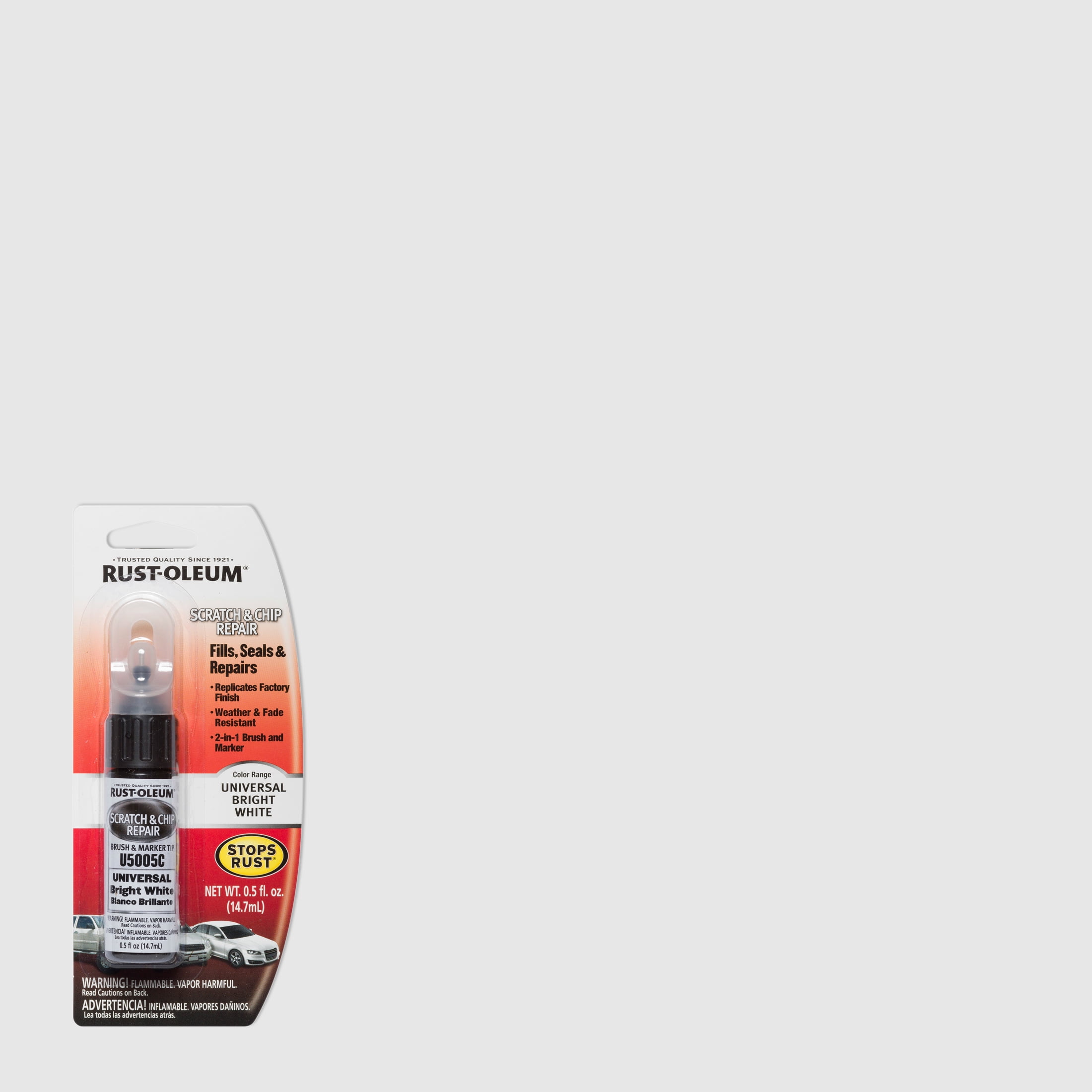 6 Pack, Universal Bright White, Rust-Oleum Gloss Automotive Scratch & Chip Repair Marker-U5005C, 0.5 fl oz
