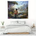 thumbnail image 4 of Chief Keef Garden of Eden Tapestry, Polyester Knit Fabric Wall Hanging, Transverse Orientation, Funny Meme Decor for Bedroom, Living Room, Dorm, 4 of 5