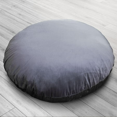 

Round Floor Pillow For Preppy Room Decor - Soft Decorative Pillows For Meditation And Yoga Floor Cushion With Insert - Gray 36 Round