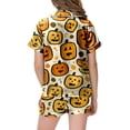 thumbnail image 5 of KPOPLK Halloween Kids Pajama Sets Girls Satin Silk Short Sleeve Tops and Shorts 2-Piece Snug-Fit Holiday Pajamas Soft Sleepwear Outfits,Size 10-11 Years, 5 of 5