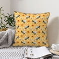 thumbnail image 4 of KLL Bee Wasp Decorative Throw Pillow Covers Velvet Soft for Couch Sofa Bedroom Living Room Outdoor (No pillow core)- 20"x20", 4 of 5