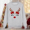 thumbnail image 5 of Towmus Ugly Christmas Sweatshirt Family Long-Sleeved Letter Print Round Neck Tops Plus Size Gnomes Graphic Sweatshirts Crewneck Xmas Holiday Tops, 5 of 5