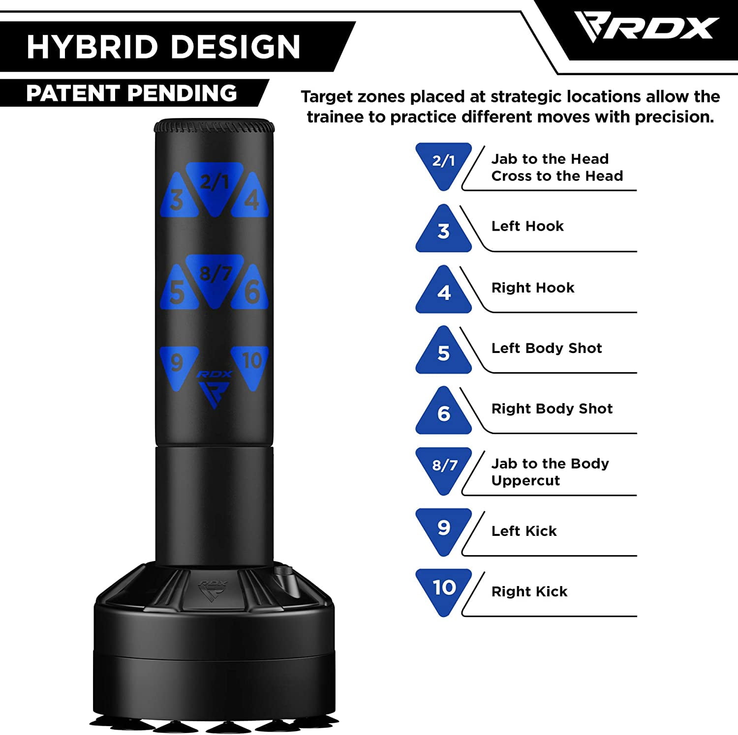 RDX Kids Punching Bag with Gloves, 4FT Heavy Duty Junior RONIN Target Pedestal Bag Set Suction Cup Stand Base
