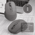 thumbnail image 2 of Ratón Inalámbrico Recargable Bluetooth Silencioso De 2.4g Gris, 2 of 5