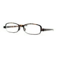 thumbnail image 1 of Adjustable Lens Angle Plastic Rectangular Reading Glasses Tortoise +3.0, 1 of 4