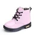 thumbnail image 1 of JFBUJC Bottes Imperméables en Cuir Pu pour Filles, 1 of 5