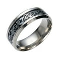 thumbnail image 1 of Fiudx Anillo de Acero Titanio con Anillo de Acero Inoxidable Dorado, 1 of 2