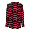 thumbnail image 5 of IYYVV Halloween Shirts for Women Long Sleeve Crewneck Casual Dressy Tops Funny Ghost Pumpkin Graphic Fall Fashion Tops Hot Pink S, 5 of 6