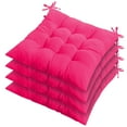 thumbnail image 2 of iMounTEK 4Pcs Chair Cushion Pads, Tie On Square Sitting Soft Mats for Home Office Car Sitting Travel, Rose Red,  15.75x15.75x2.37in, 2 of 10